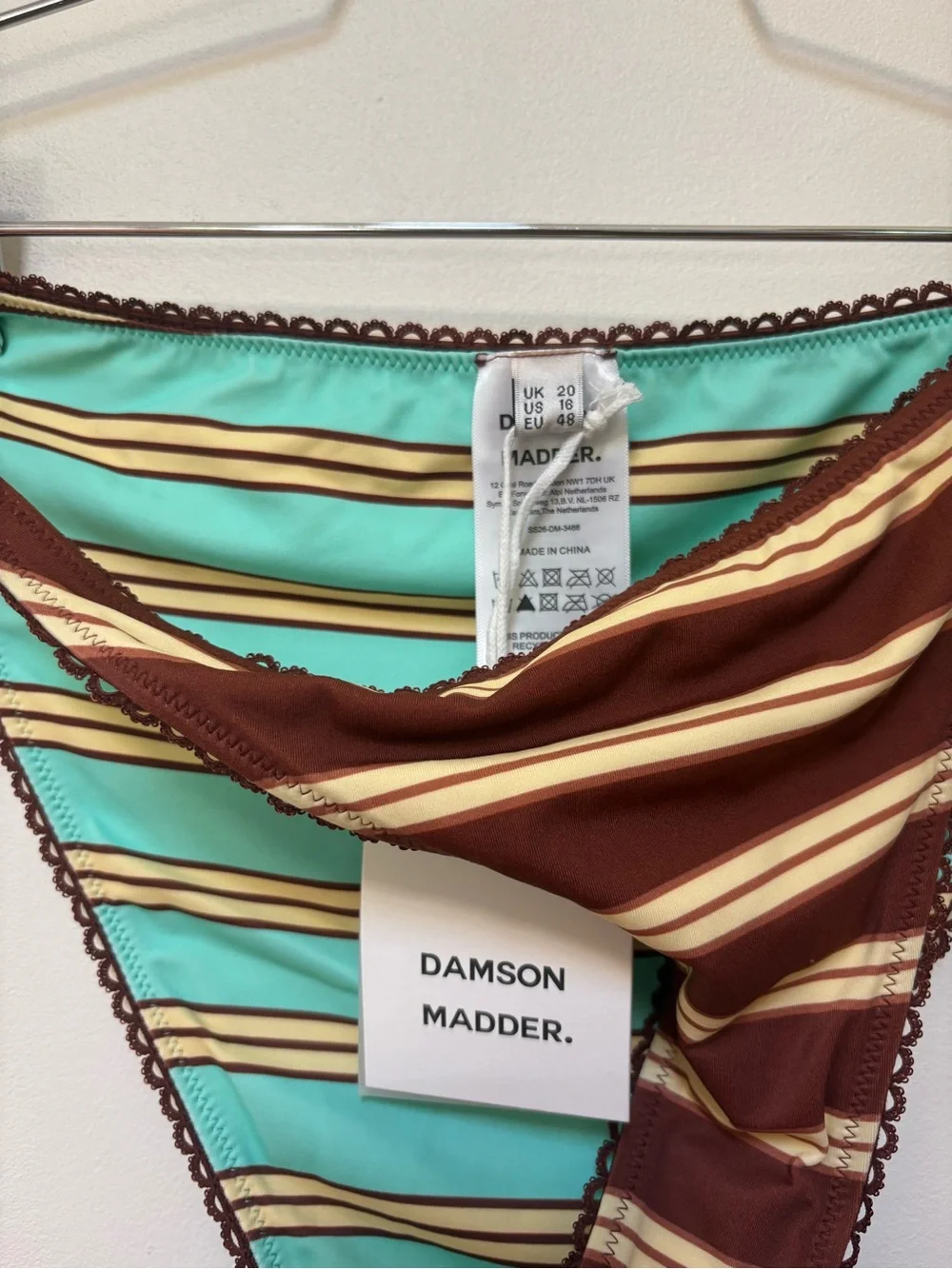 NWT Damson Madder Trudi Reversible Bikini Bottom Size 16 US